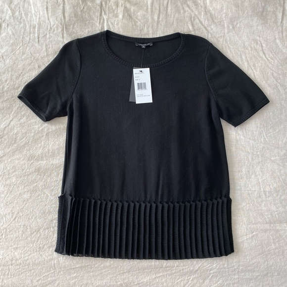 Lafayette 148 Short Sleeve Ruffle Hem Blouse - Picture 6 of 9